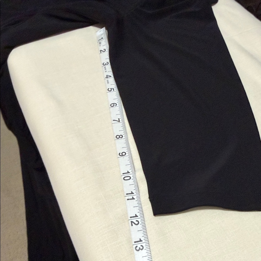 Adrianna Papell Black Wrap-Front Draped Cascade Wide-Leg Jumpsuit Romper Size 14 - Picture 13 of 15